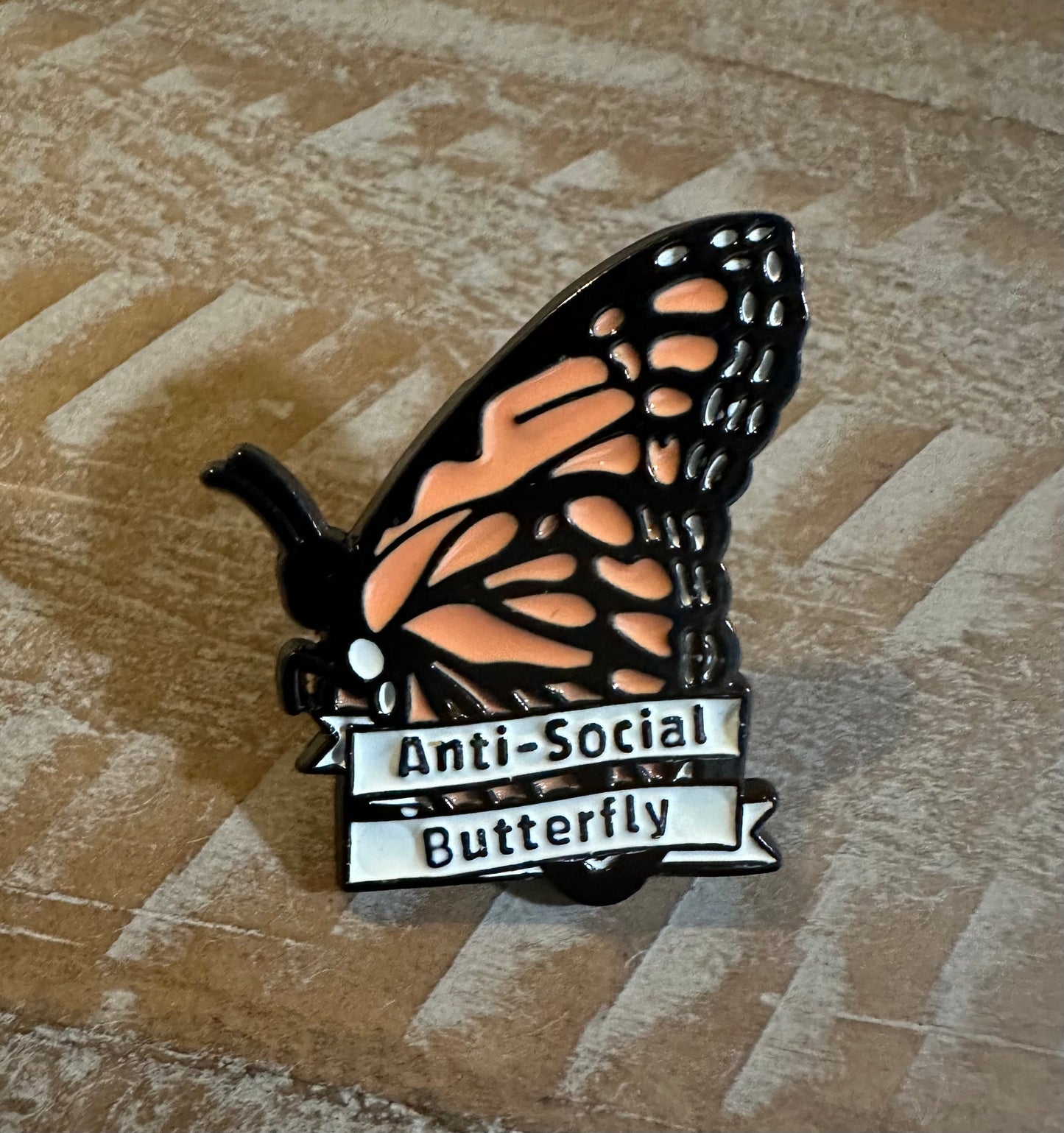 Anti-Social Butterfly Pin